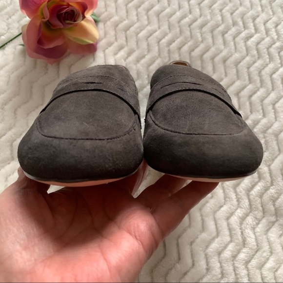 J.Crew Factory Gray Suede Leather Loafers Sz 7 - Picture 9 of 12